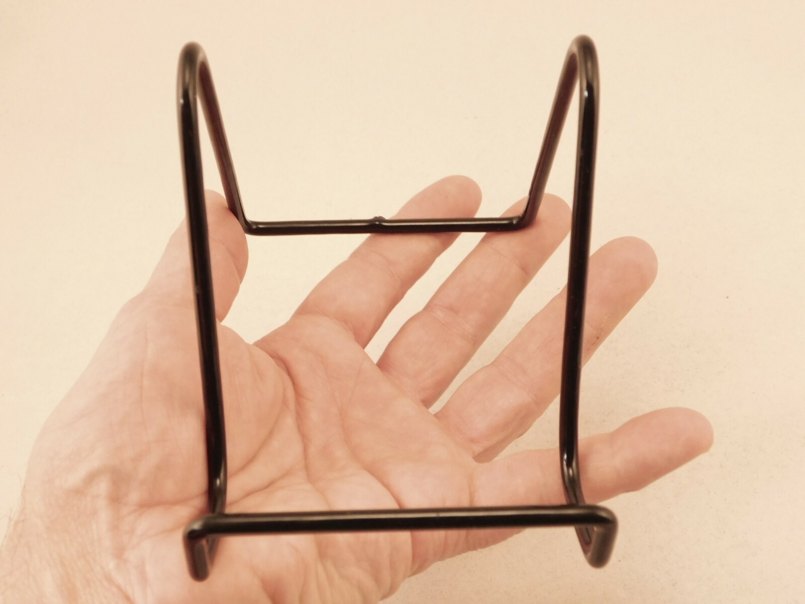 Easel Display Stand Black Color Vinyl Coated Metal Medium Size