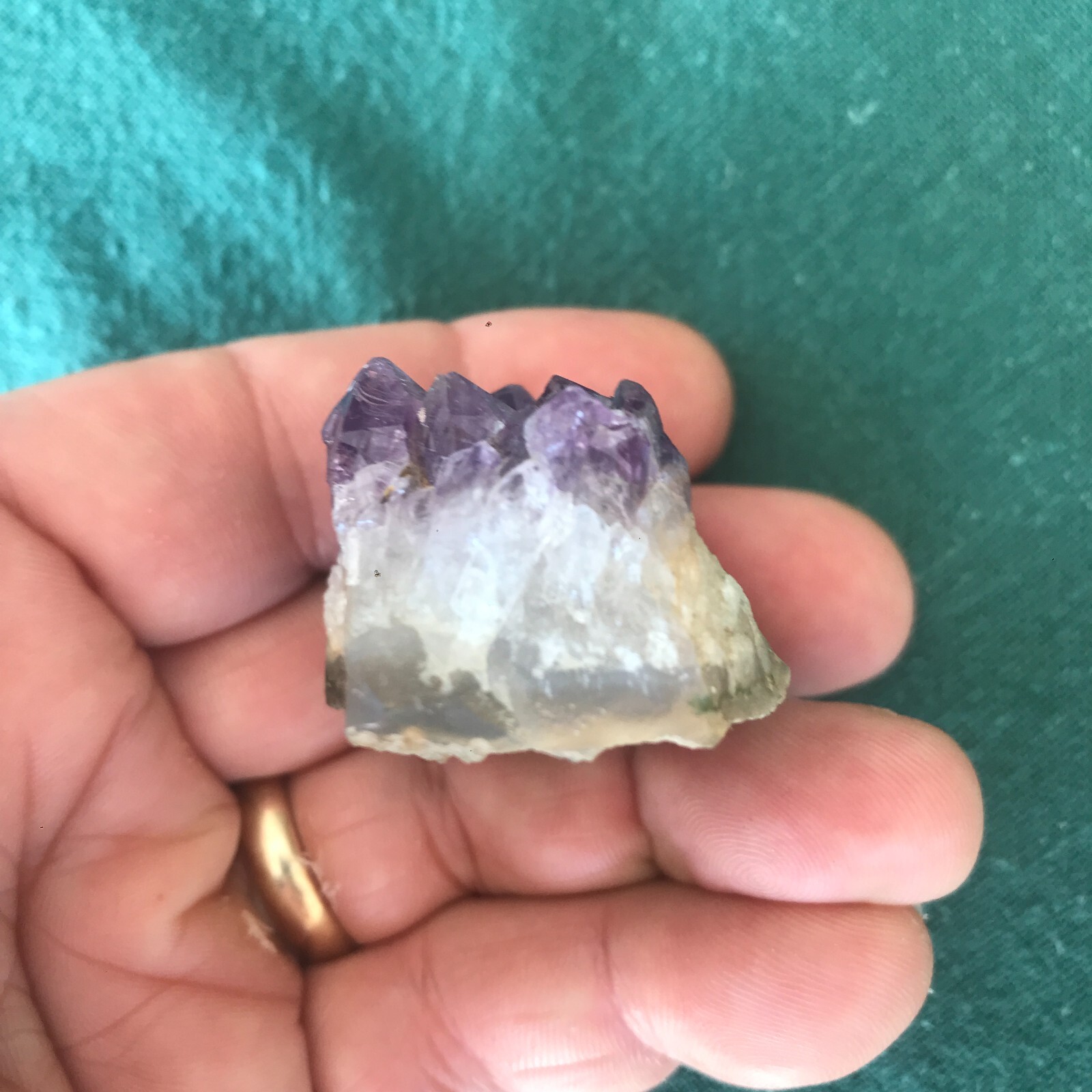 Natural Purple Amethyst Crystal Palm Stone Cluster Geode 2.5 oz 1 7/8 x 1 1/2 in
