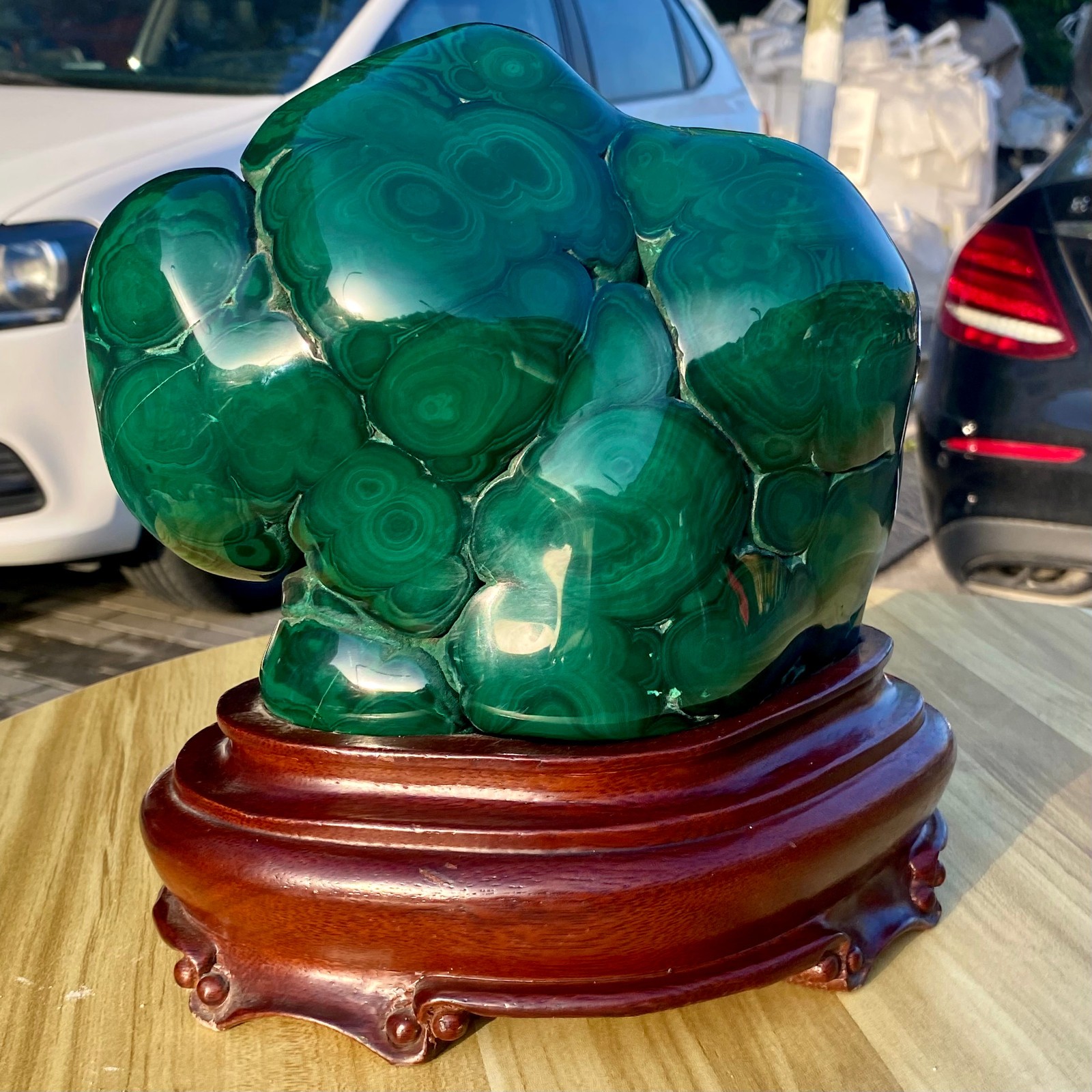 18.93LB Natural Polished Malachite Mineral freeform specimen Reiki Stone
