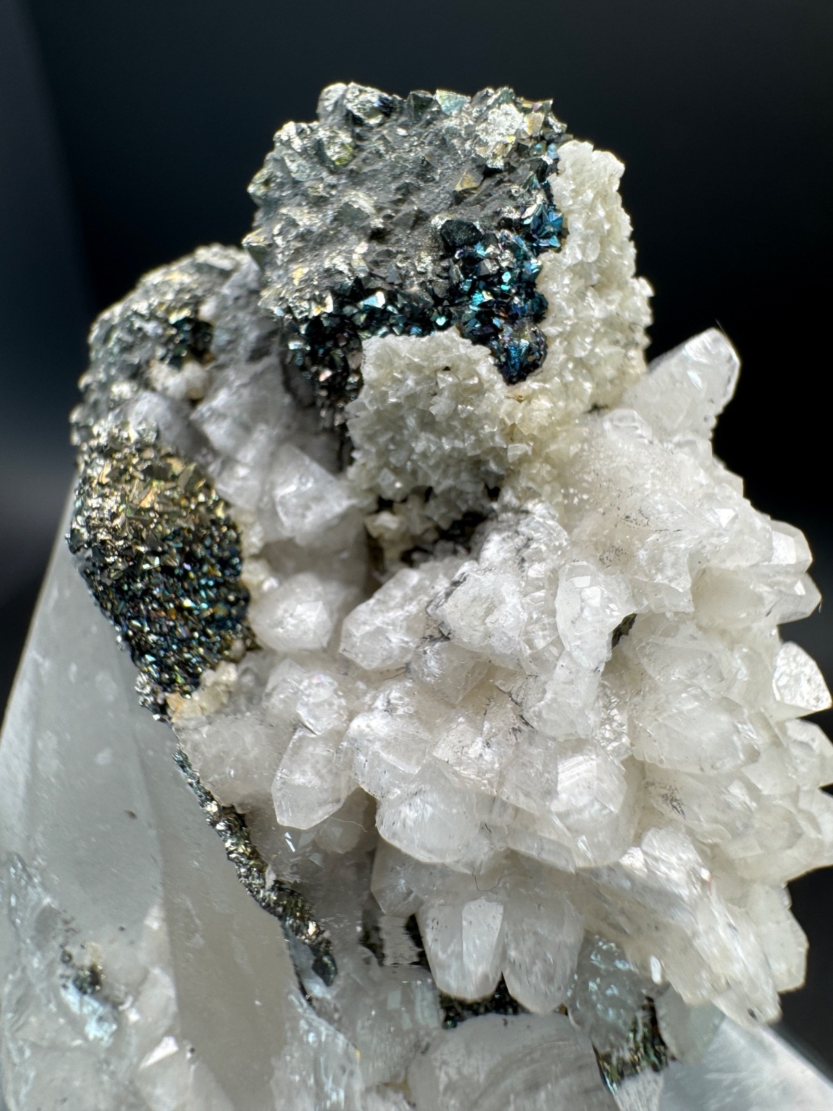 6609 High Quality Multicolor Pyrite and Calcite on Quartz Hu Bei 45g