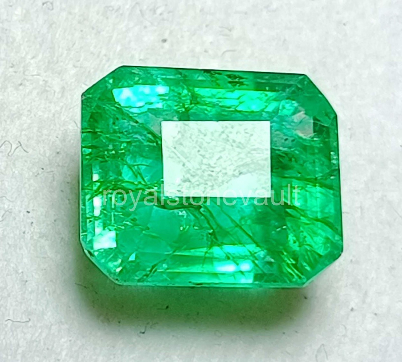 10.50 Ct Natural Green Emerald Emerald Cut Loose Gemstone IGL Certified – 5AOT