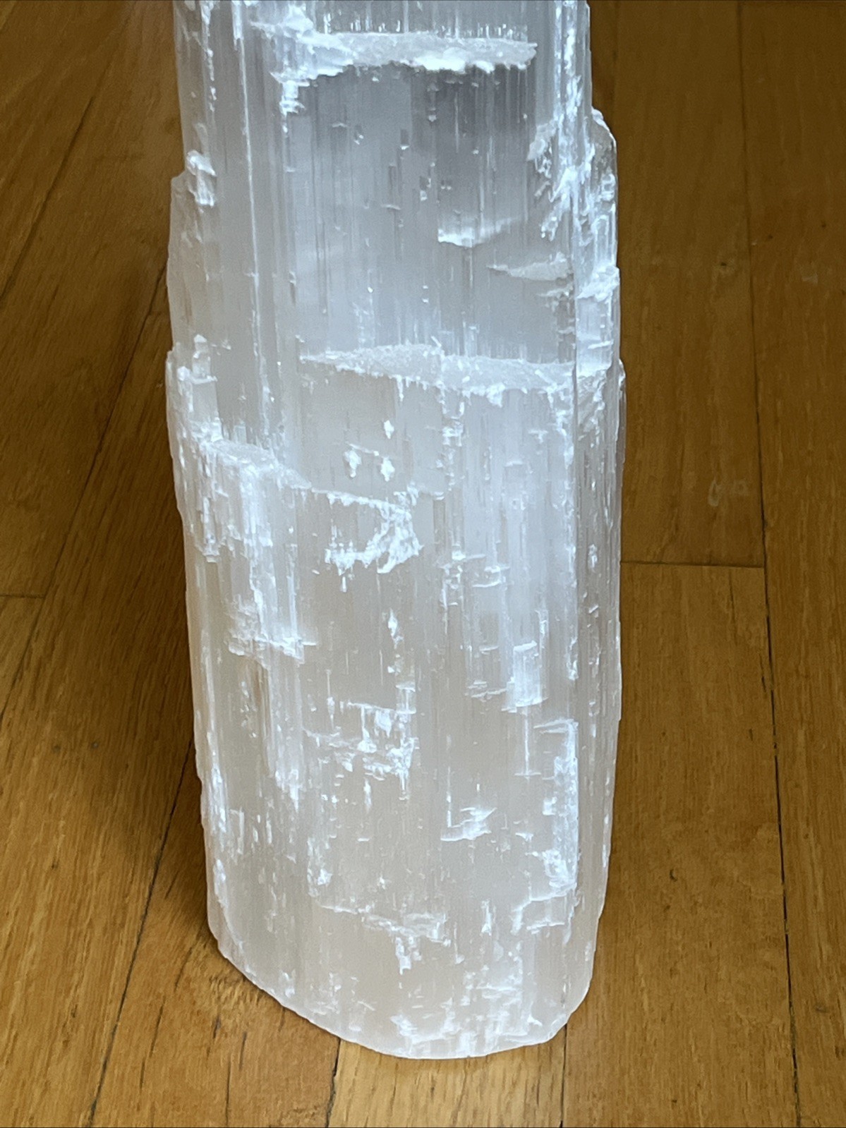 XL Selenite Crystal Tower Lamp 15″ – Base Only, No Light