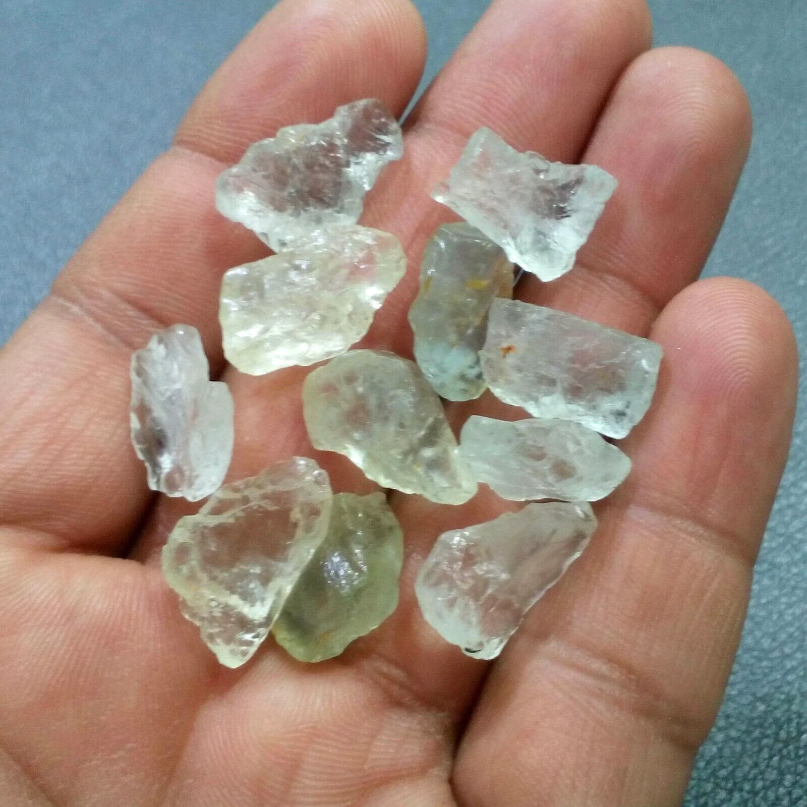 AAA Blue Aquamarine 11 Piece Rough Size 15-18 MM Natural Aquamarine Gemstone