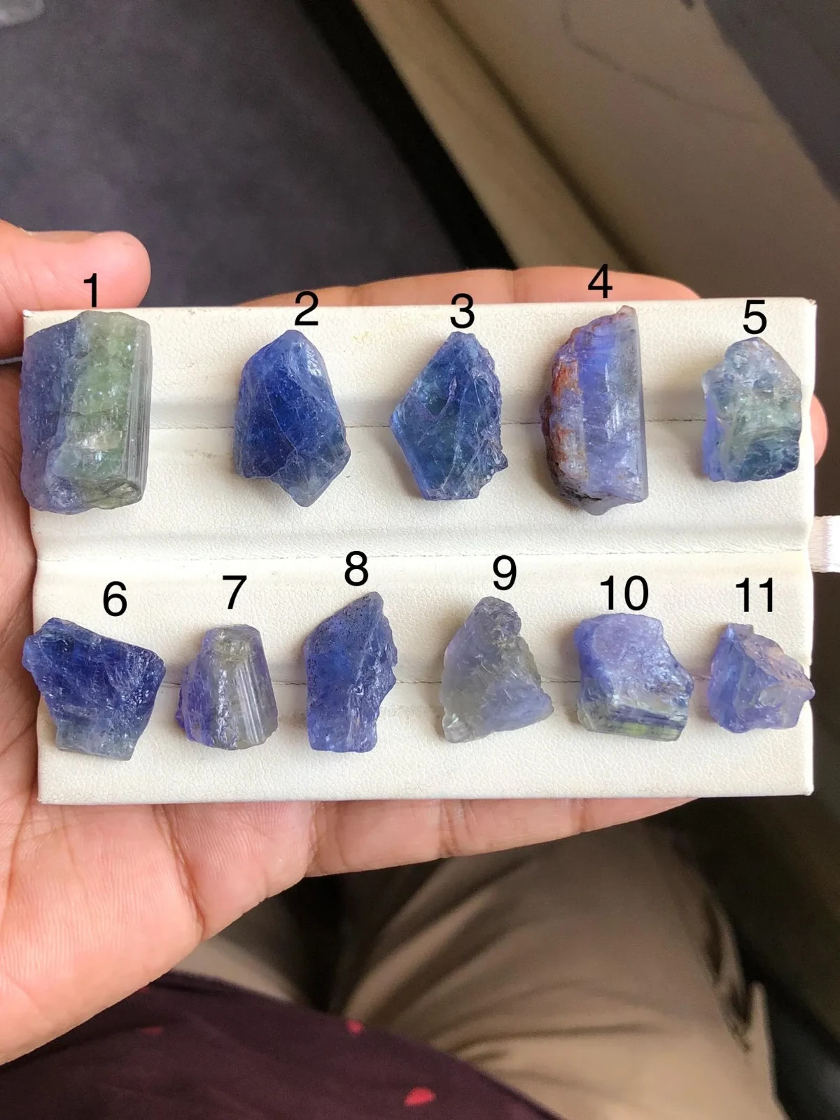 Natural Bi-Color Tanzanite Rough Specimen, AAA Unheated Healing Crystal. Tz#61