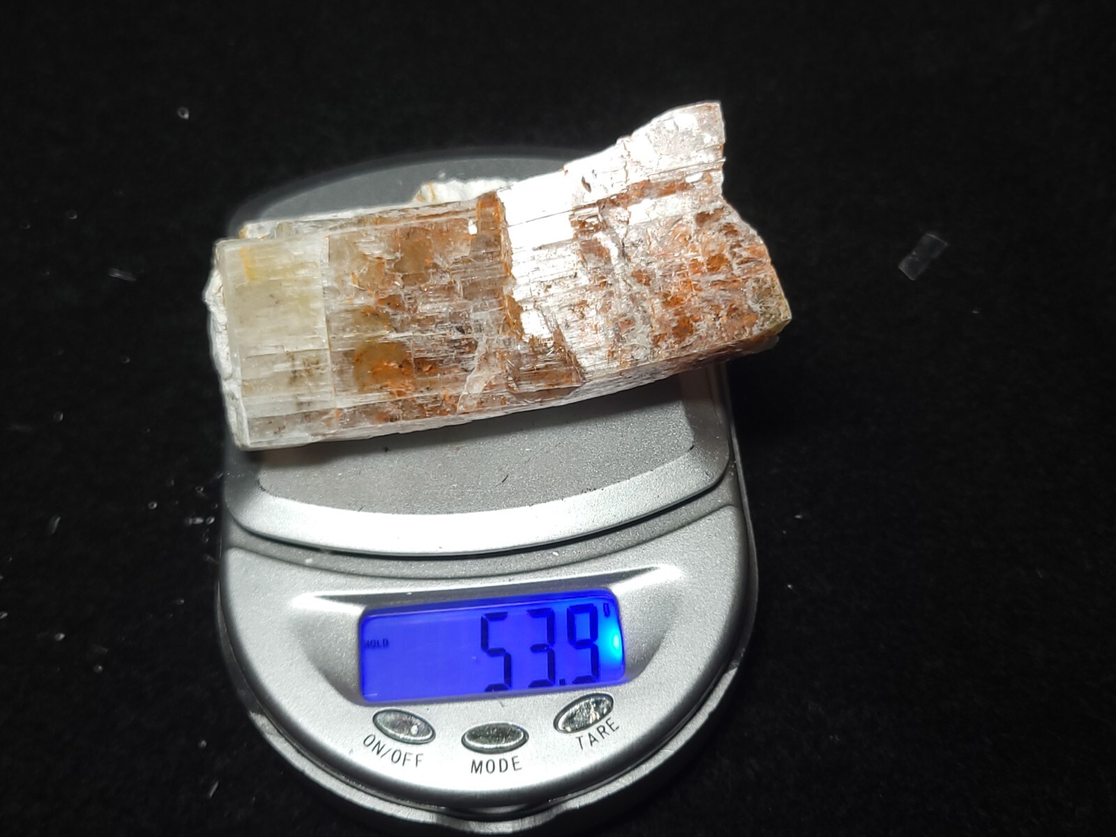 Kernite w/ Realgar Specimen from Boron, CA 2.75″x1″x1″ (53.9 Grams)