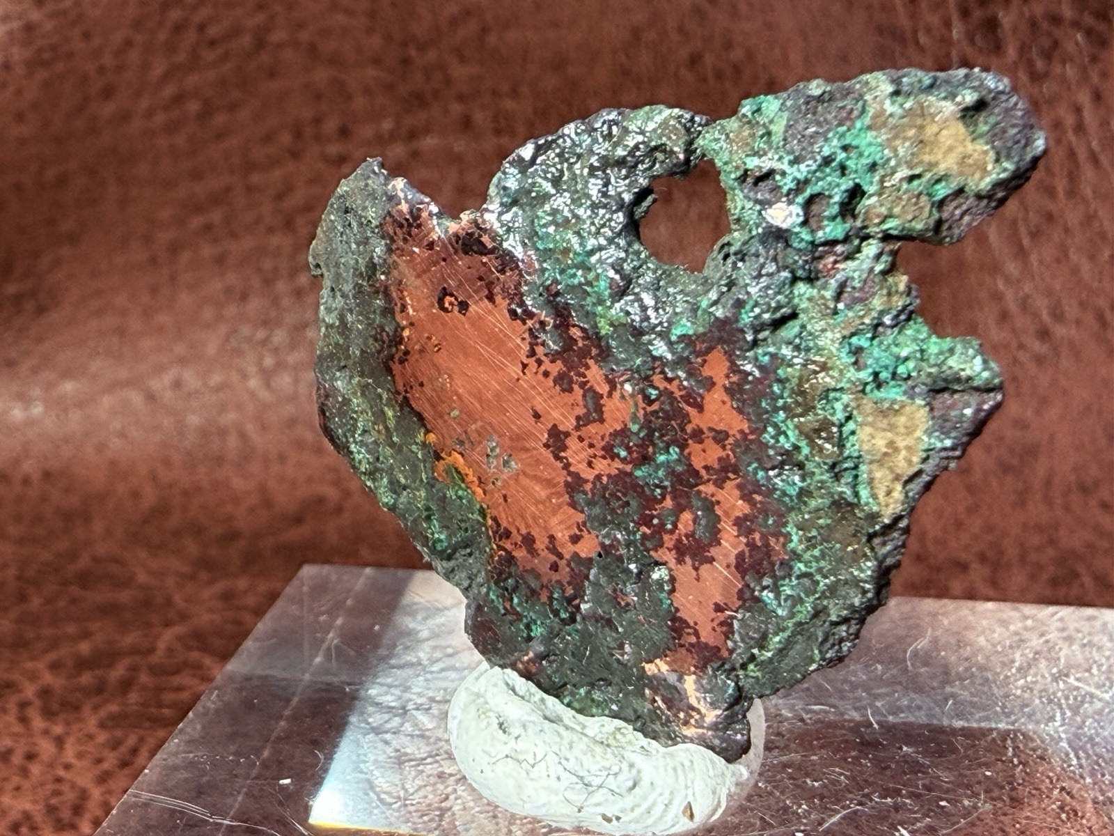 Natural Oxidized Green Glacial Float Copper with Buffed Finish, Michigan 12g