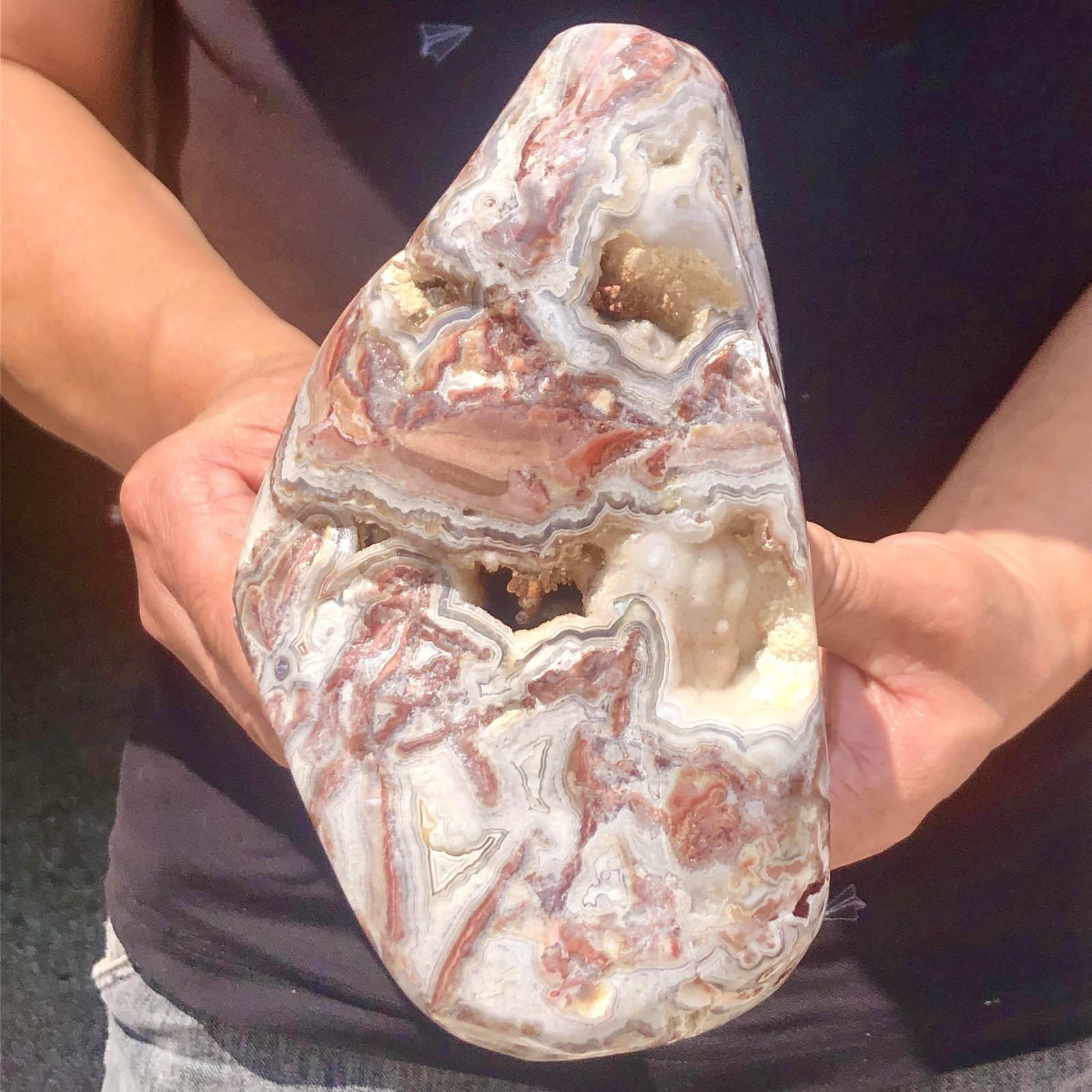 5.76lb Natural Crazy agate stone quartz crystal cluster mineral samples