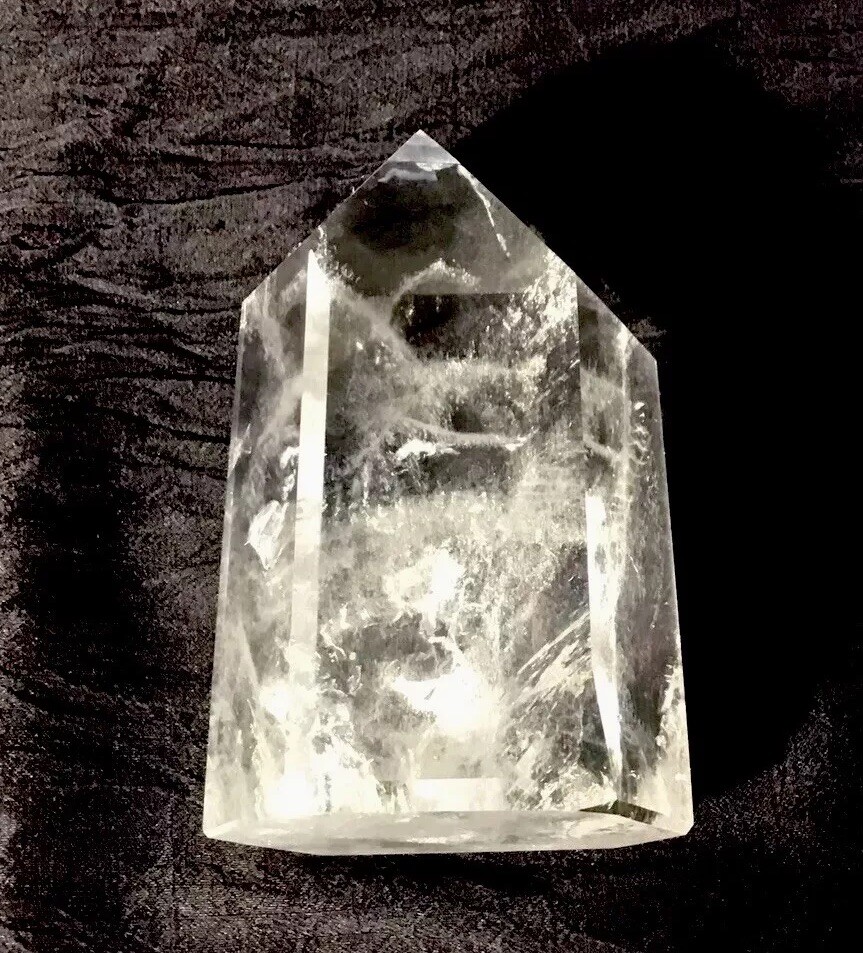 Clear Quarts Crystal Generator 5 1/4in ht 3in L. 2 1/8 w 1.460lb