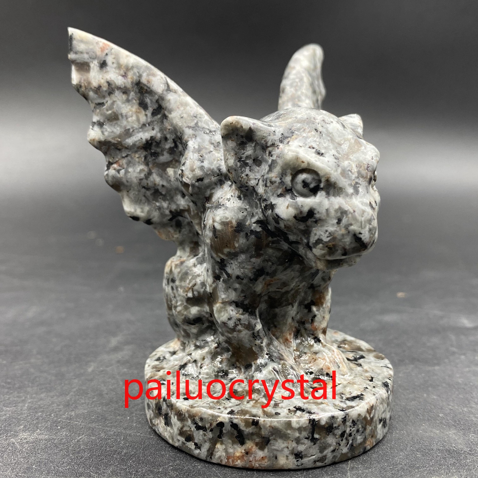 200g+ 1pc Natural Yooperite Flame’s Stone Gargoyle Quartz Crystal Skull Reiki 3″