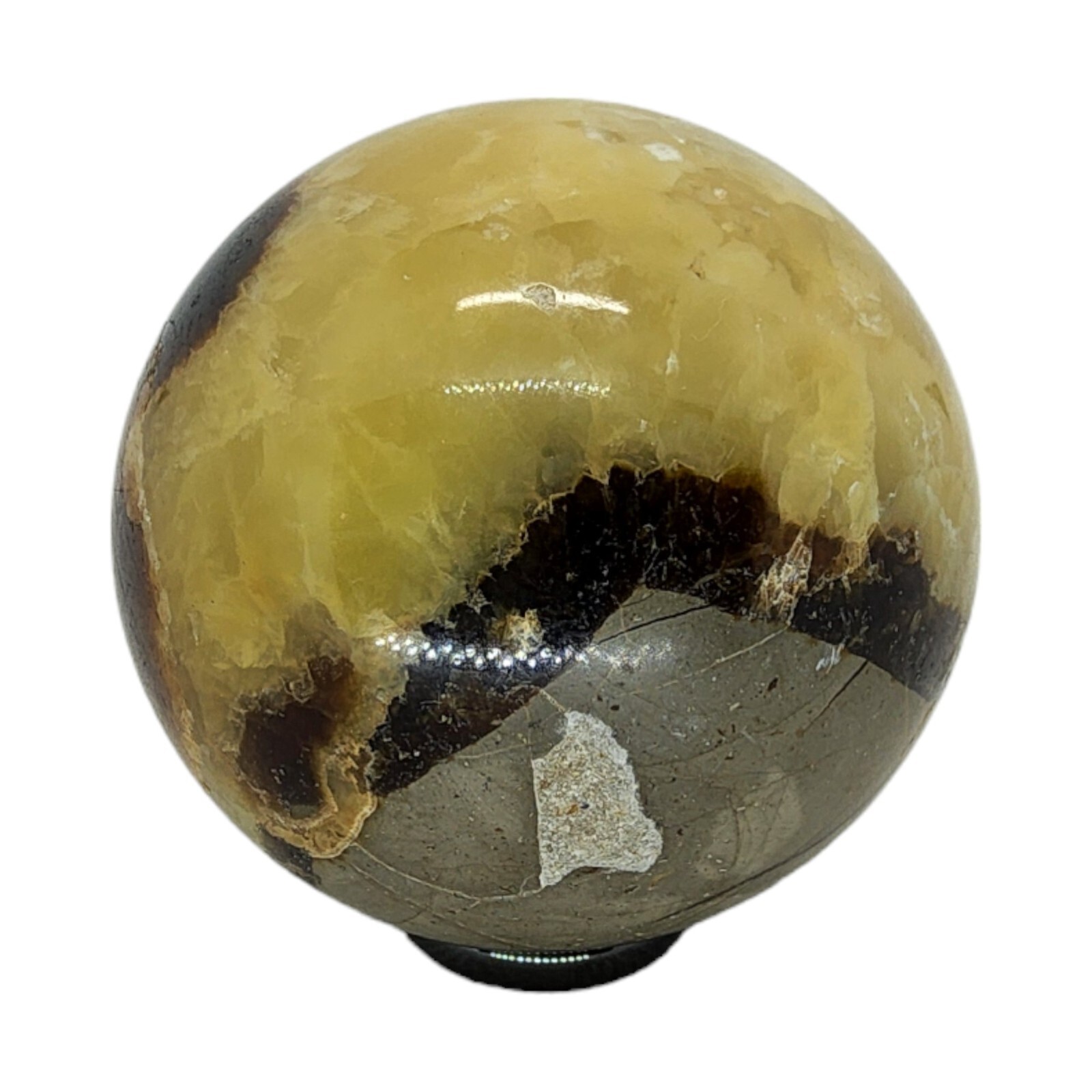 Septarian, 1 7/8 in, sphere, display specimen, #R-2724