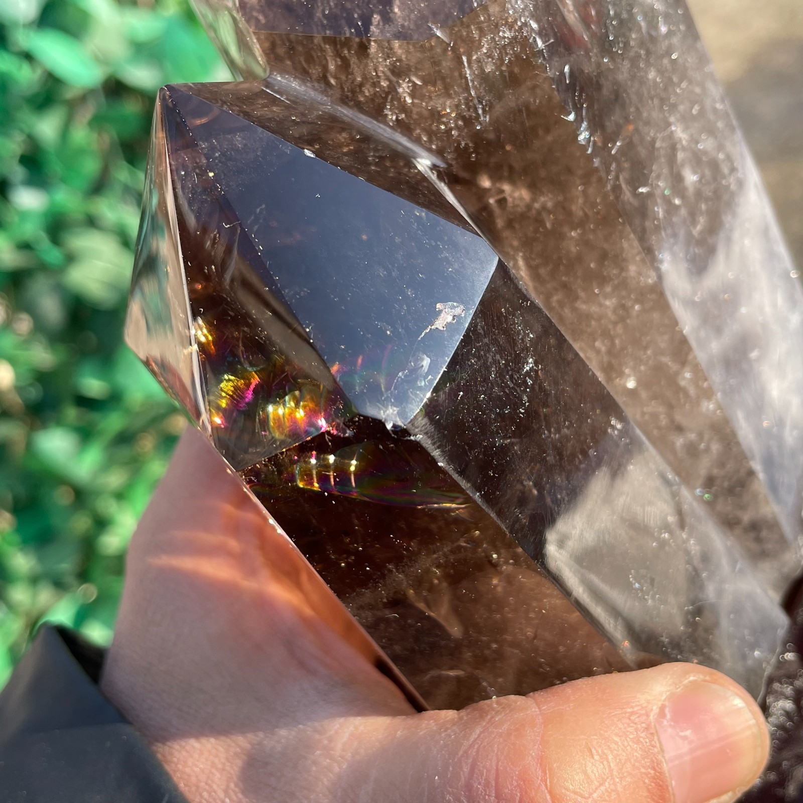 All 4.5LB Natural Smoky Quartz Obelisk Crystal Double Point Healing C2630