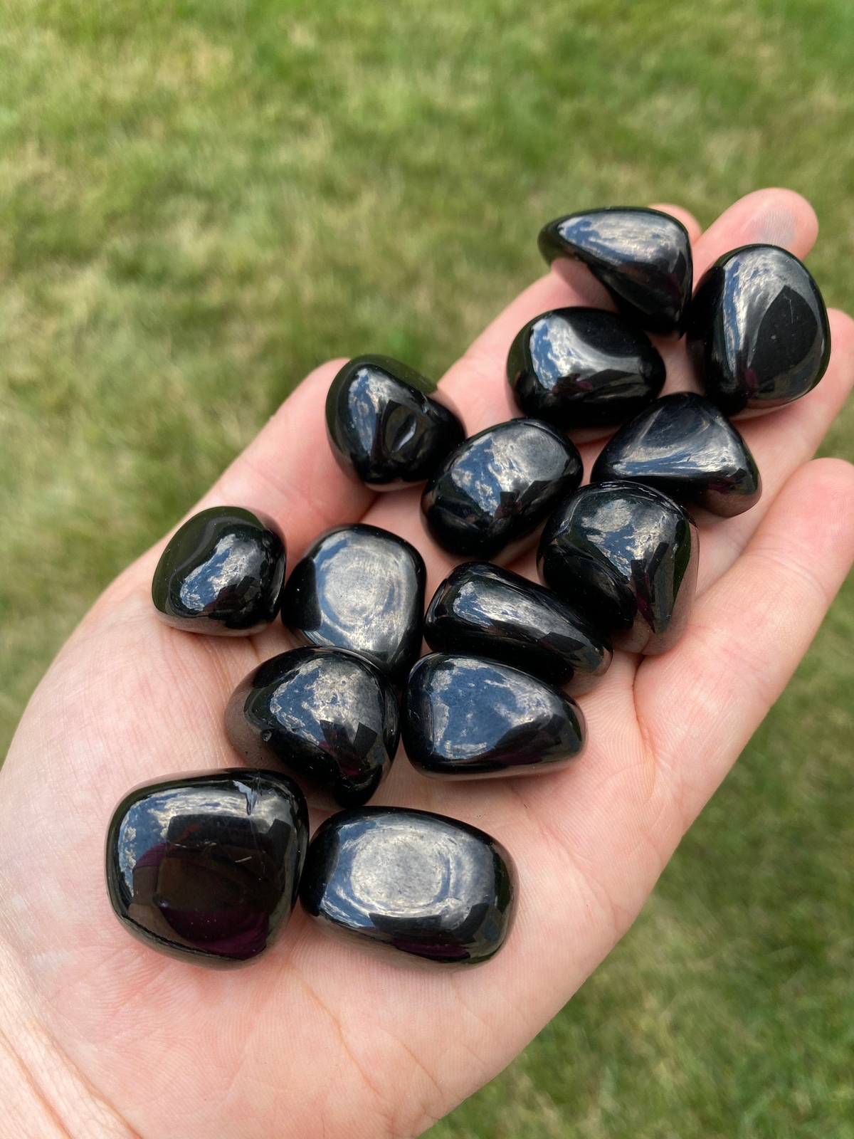 Jet Tumbled Stone – Polished Jet Crystal, Natural Jet from Siberia, Russia