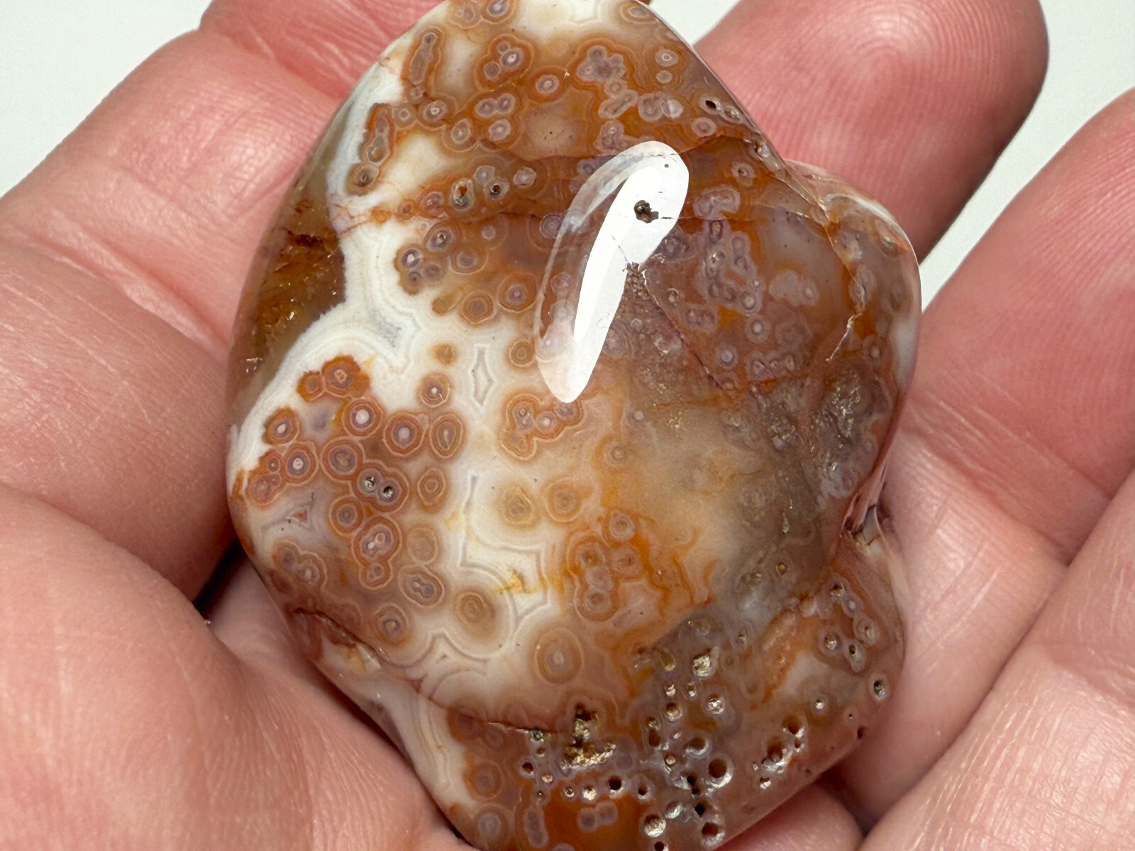 2.0 oz Michigan Minnesota Lake Superior Agate LSA #18 EYES BANDS (polished
