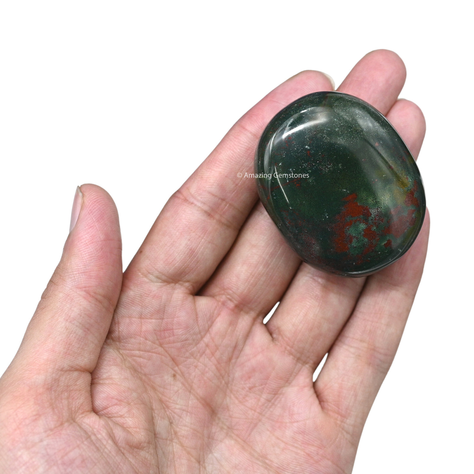 Bloodstone Crystal Palm Stone