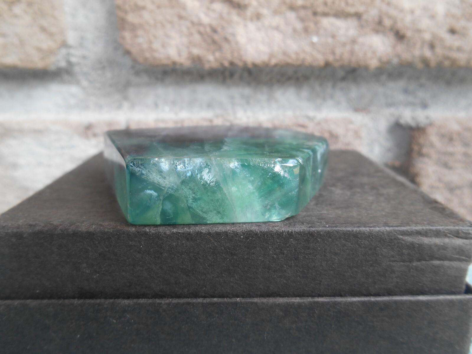 FLOURITE POLISHED POLYGON SLAB QUARTZ STONE 1-9/16″ TALL X 5/16″ THICK