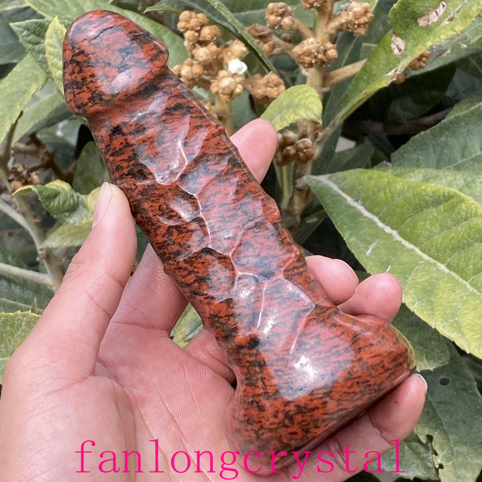 6in Wholesale Natural Red llanite male penis Quartz Crystal Carved Figurines 1pc