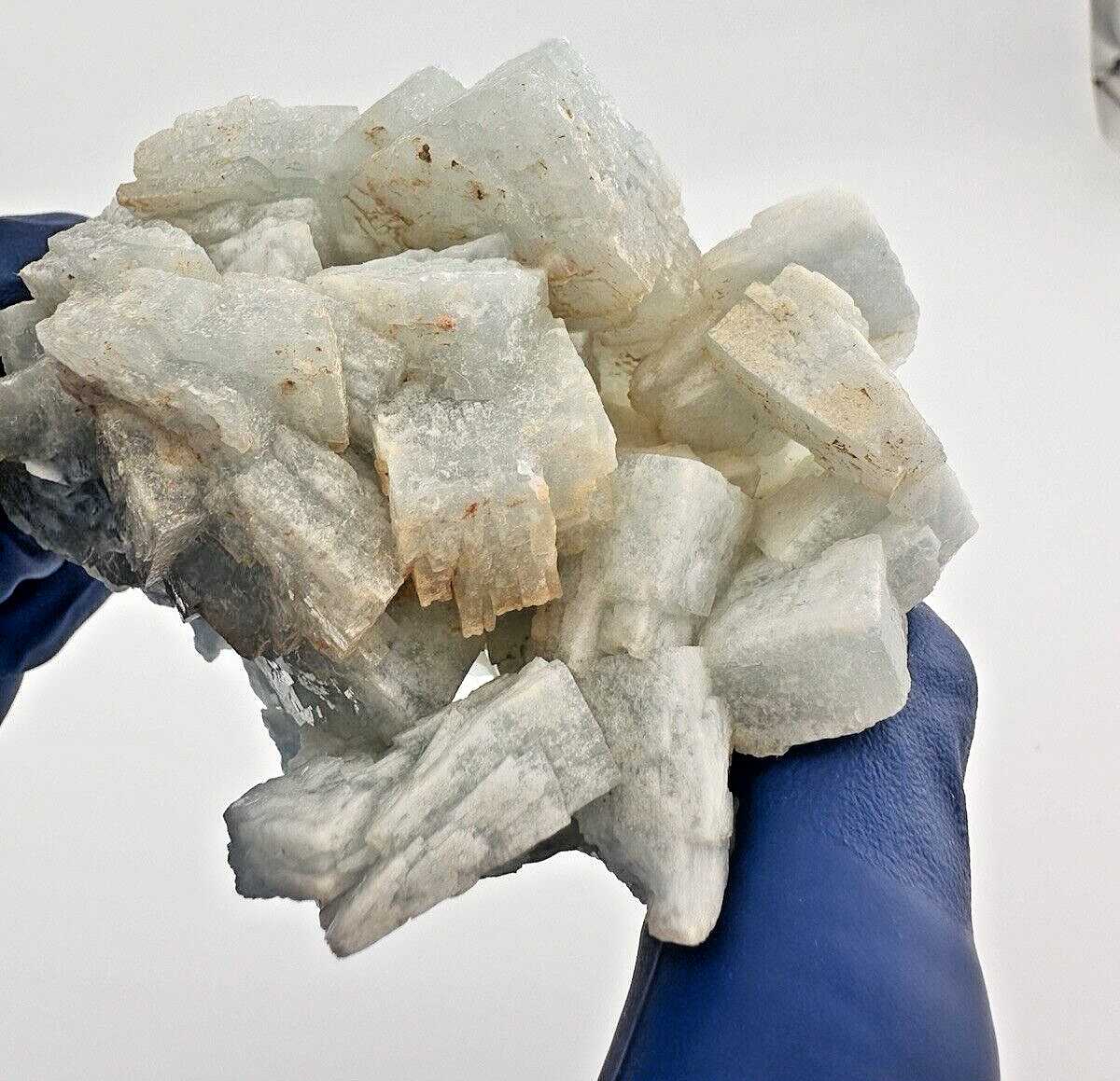 Cluster Sky Blue Barite baryte Crystal Cluster from Morocco 8 oz 3″