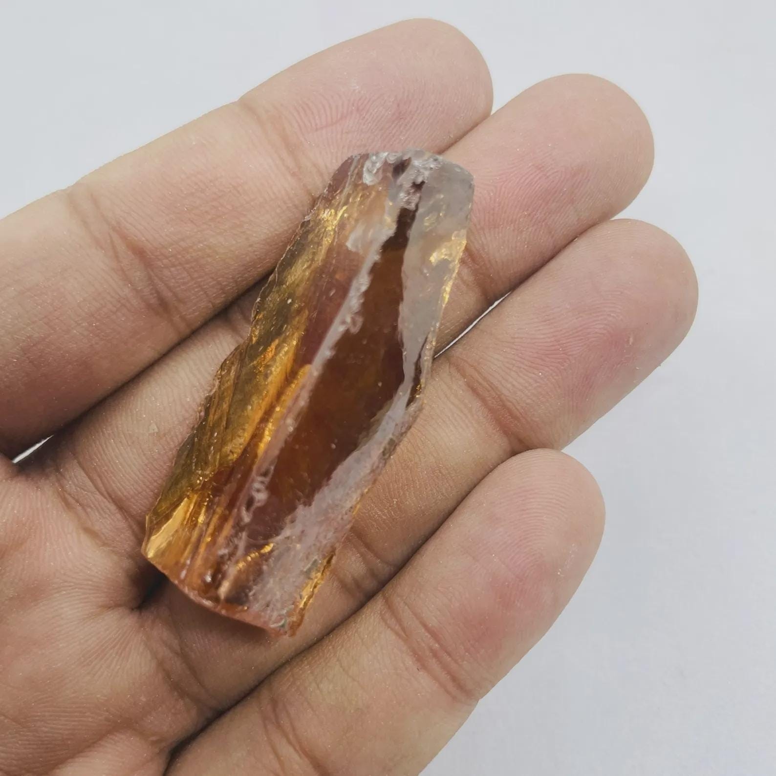 Orange Crystal Zircon Rough 300–350CT, Natural Raw Gem for Faceting Practice