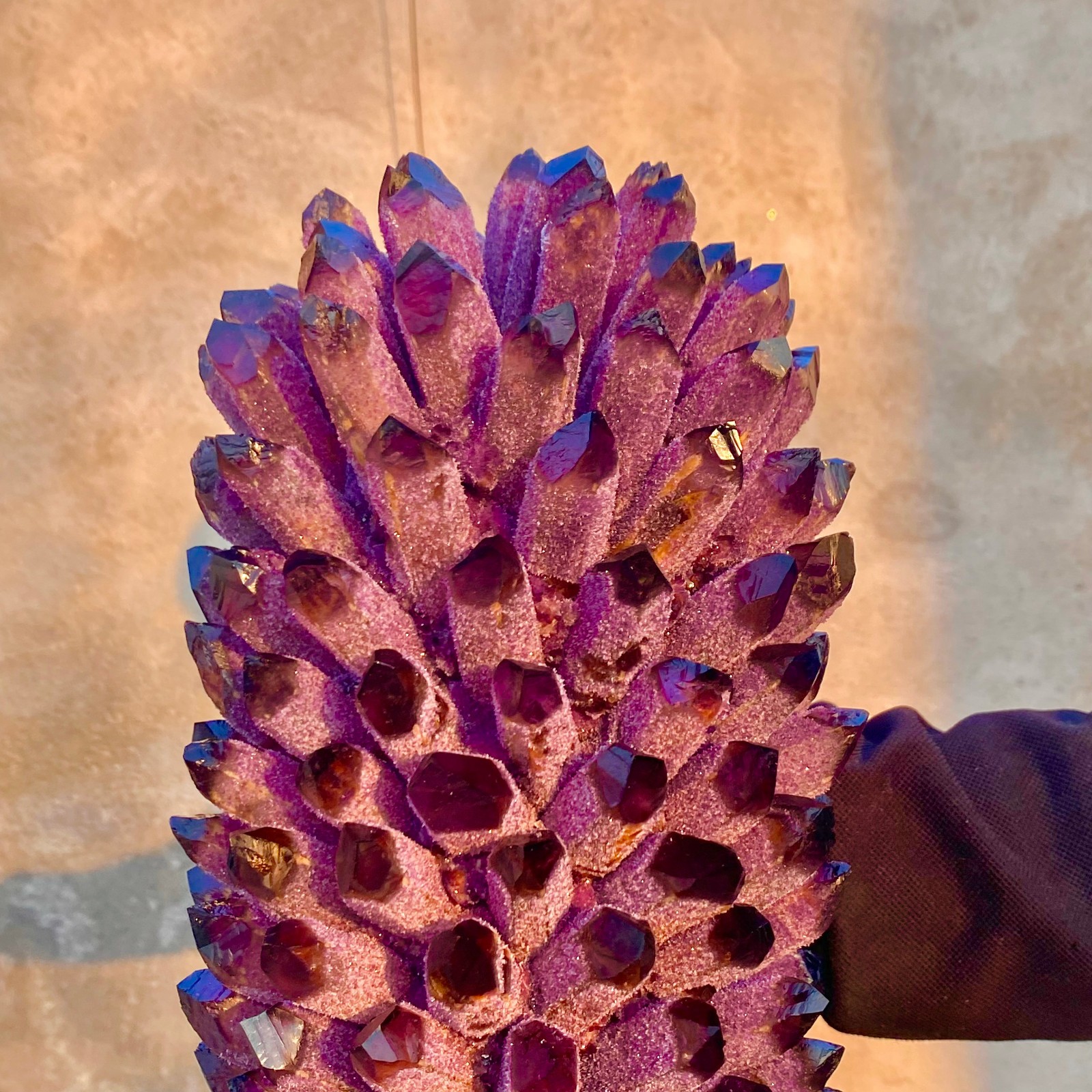 25.5LB New Find purple Phantom Quartz Crystal Cluster Mineral Specimen Healing