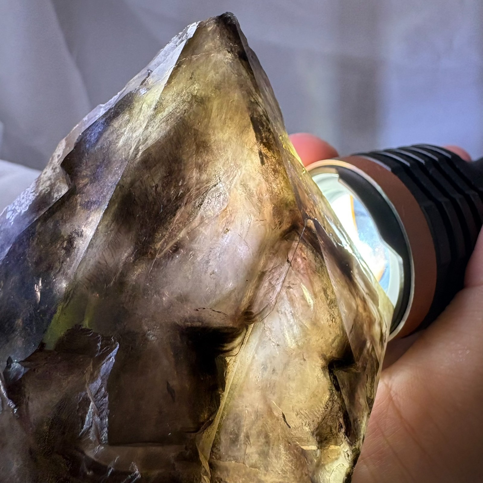 Natural Elestial Smoky Quartz Crystal Raw Mineral Specimen Protection Reiki Heal