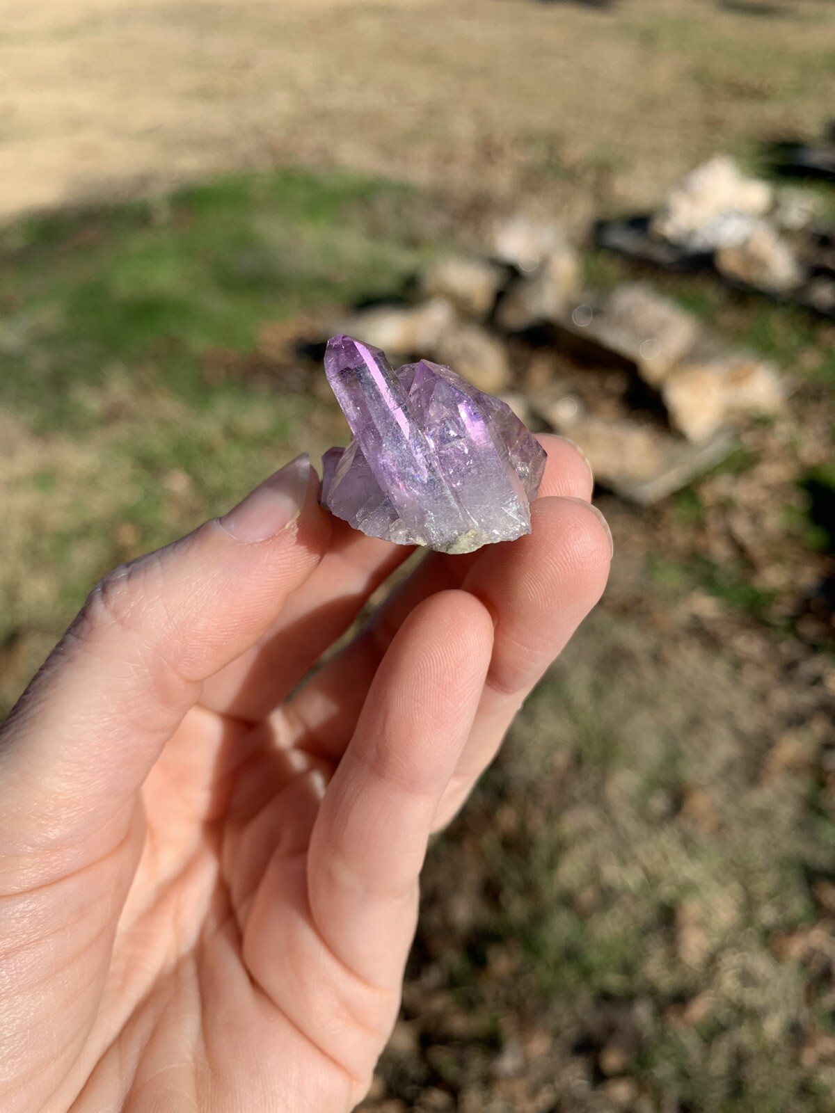 Vintage Collection Mini Purple Lilac Amethyst Crystal Cluster, Veracruz Mexico