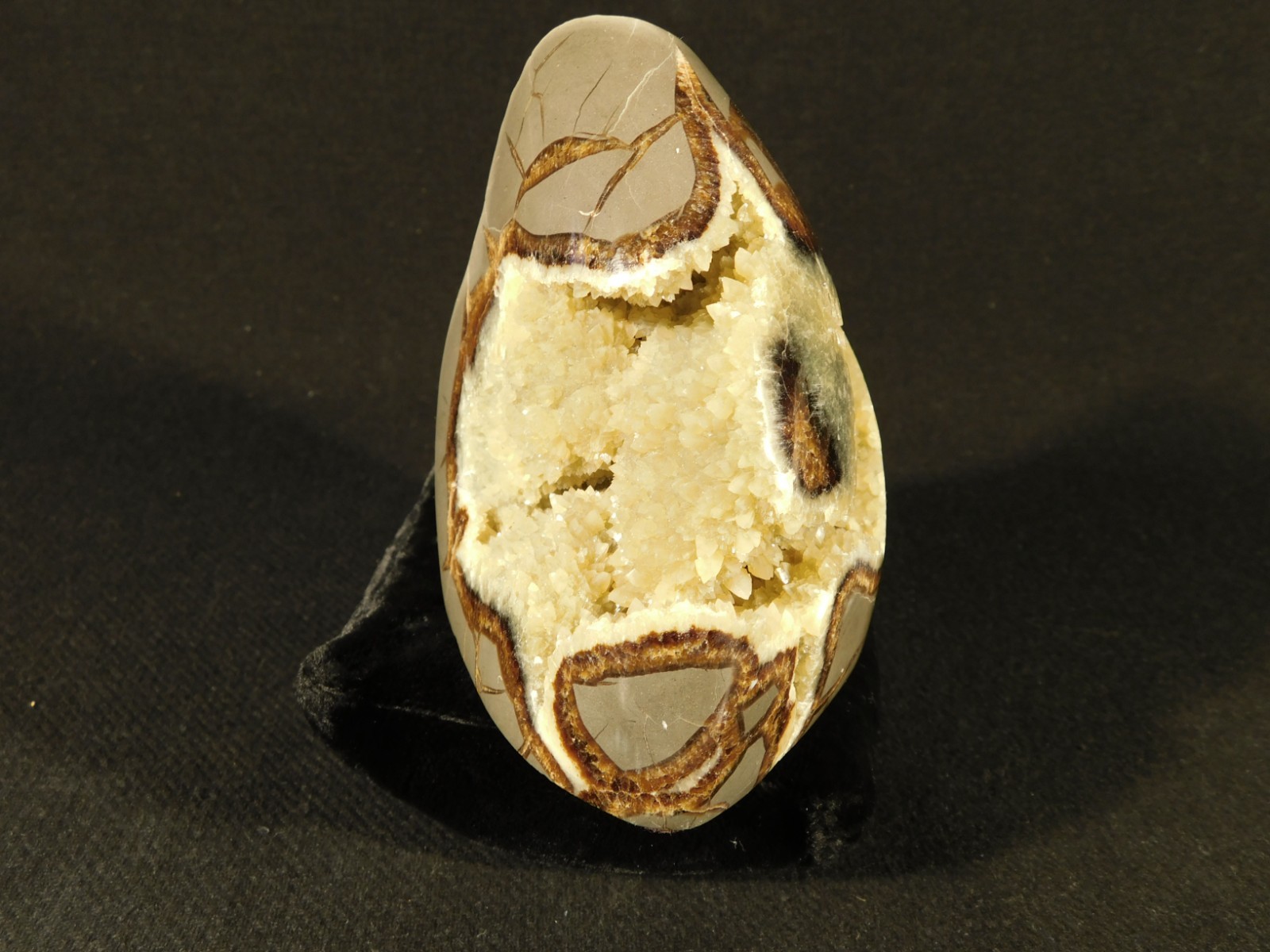 Big Polished AAA Crystal Filled Hollow Septarian GEODE Free Form Utah 1044gr