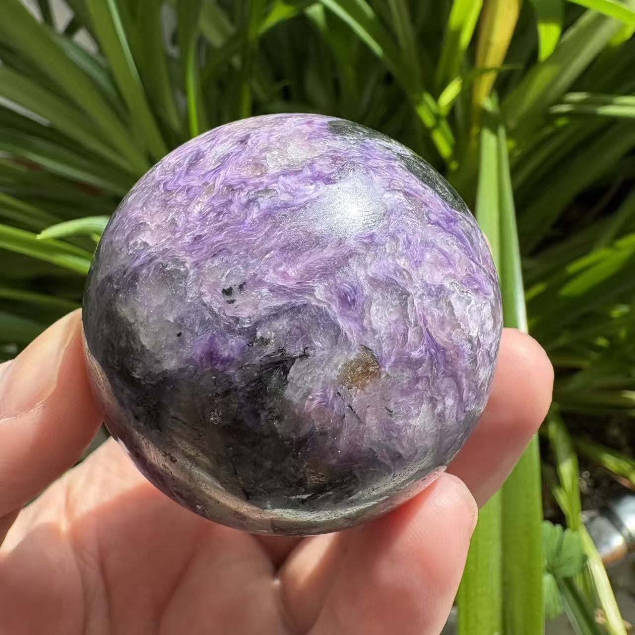 Natural Charoite Sphere 200 Gram 2″ Crystal Ball Healing Gemstone
