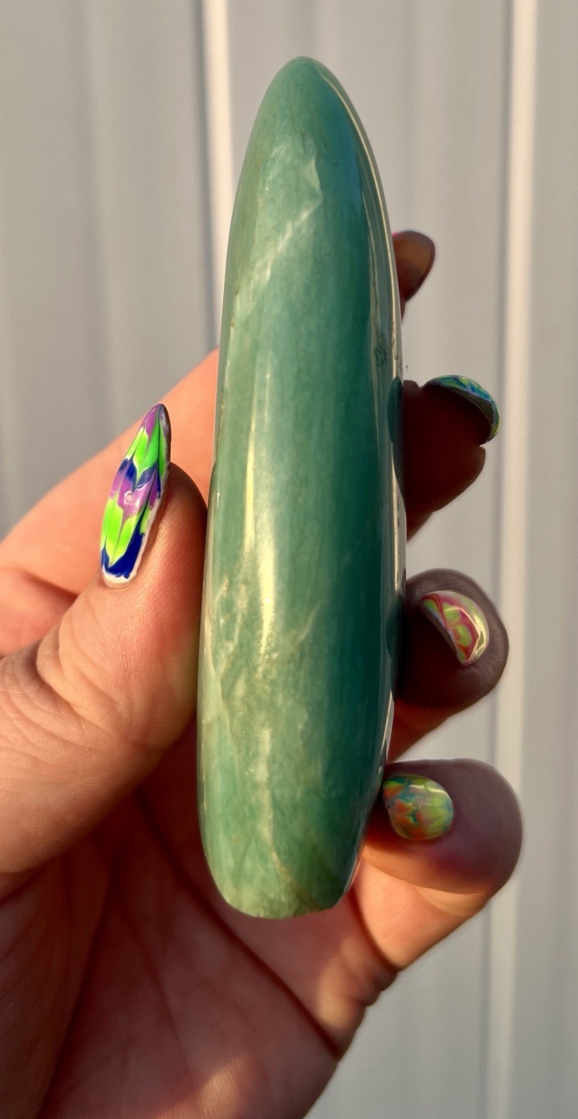Polished Blue-Green Amazonite Crystal Freeform