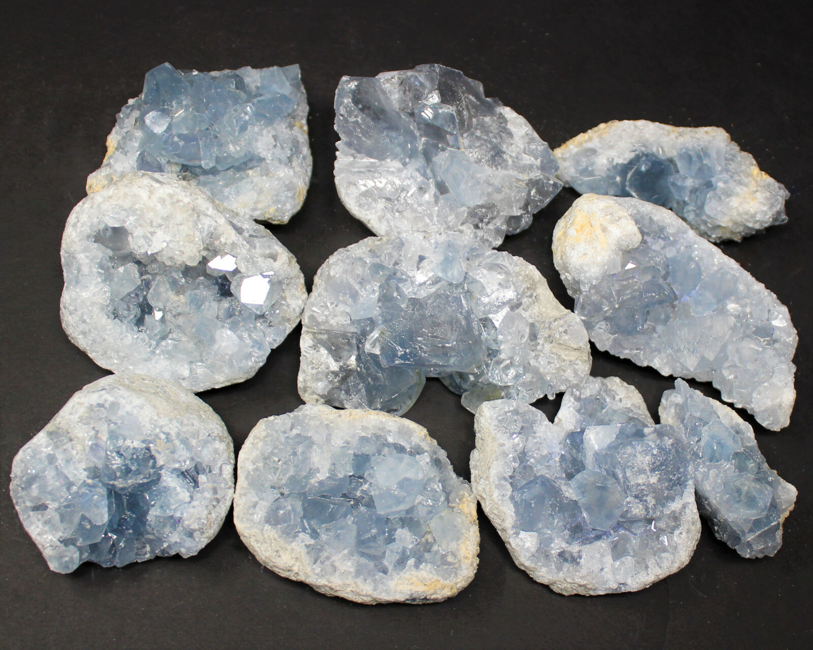 Celestite Cluster 4 – 7 oz: Natural Blue ‘AAA’ Grade Specimens from Madagascar