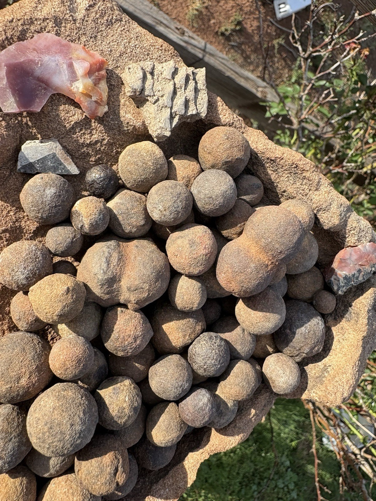 ☘️RR⛏️: Moqui Marbles/Shards On Sandstone Base High Desert Northeast Az. 6.75 Lb