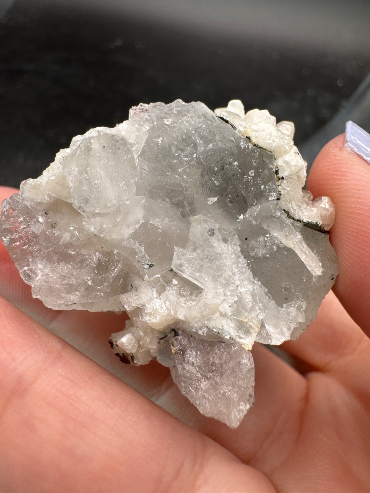 6609 High Quality Multicolor Pyrite and Calcite on Quartz Hu Bei 45g