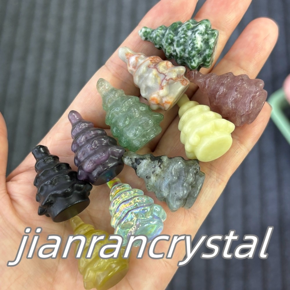 50pcs MIX Natural Quartz Crystal Christmas Tree Skulls Carved Skull Wholesale