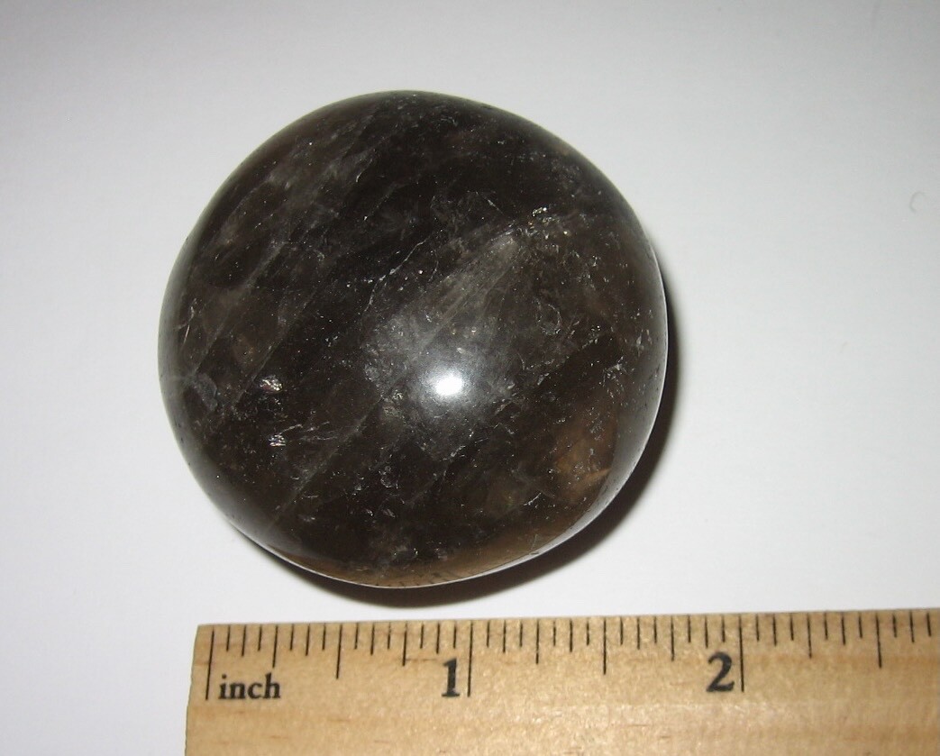 1.9″ TUMBLED POLISHED NATURAL SMOKY QUARTZ CRYSTAL PALM STONE MINERAL 102.5g *1