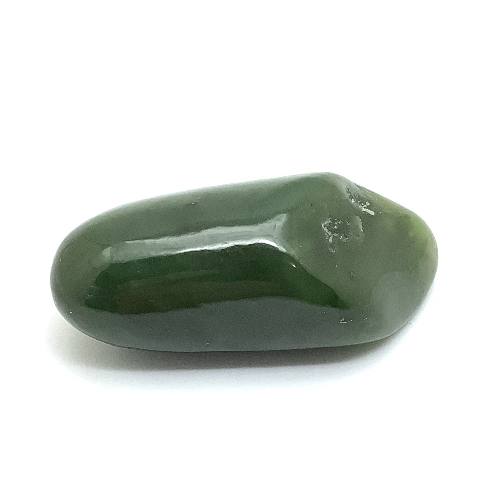 Siberian Jade Pebble Primo Green Polish Nephrite Jade Stone Specimen Siberia 23g