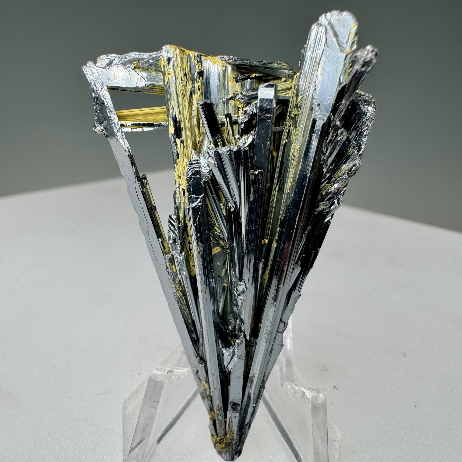 Fine Stibnite Crystal Group: Pribram, Central Bohemian Region, Czech Republic