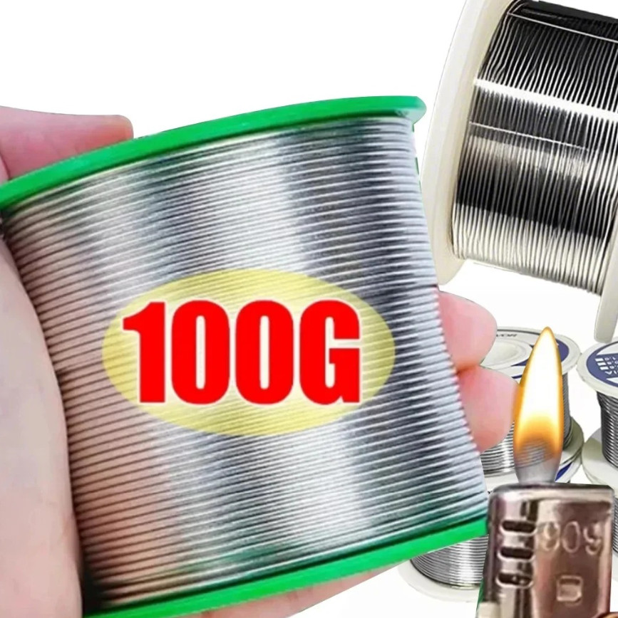 1pc Rosin Core Solder Wire 0.8mm/1.0mm 20g–50g-100g No-Clean Flux 2.0% – NEW