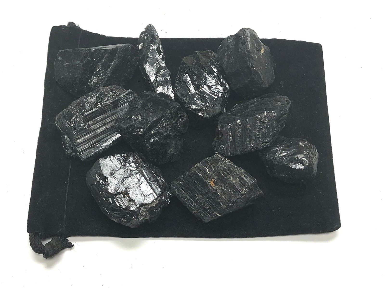 Rough Black Tourmaline Stones Large 1″ Pieces 1/2 lb Healing Crystals Gemstones
