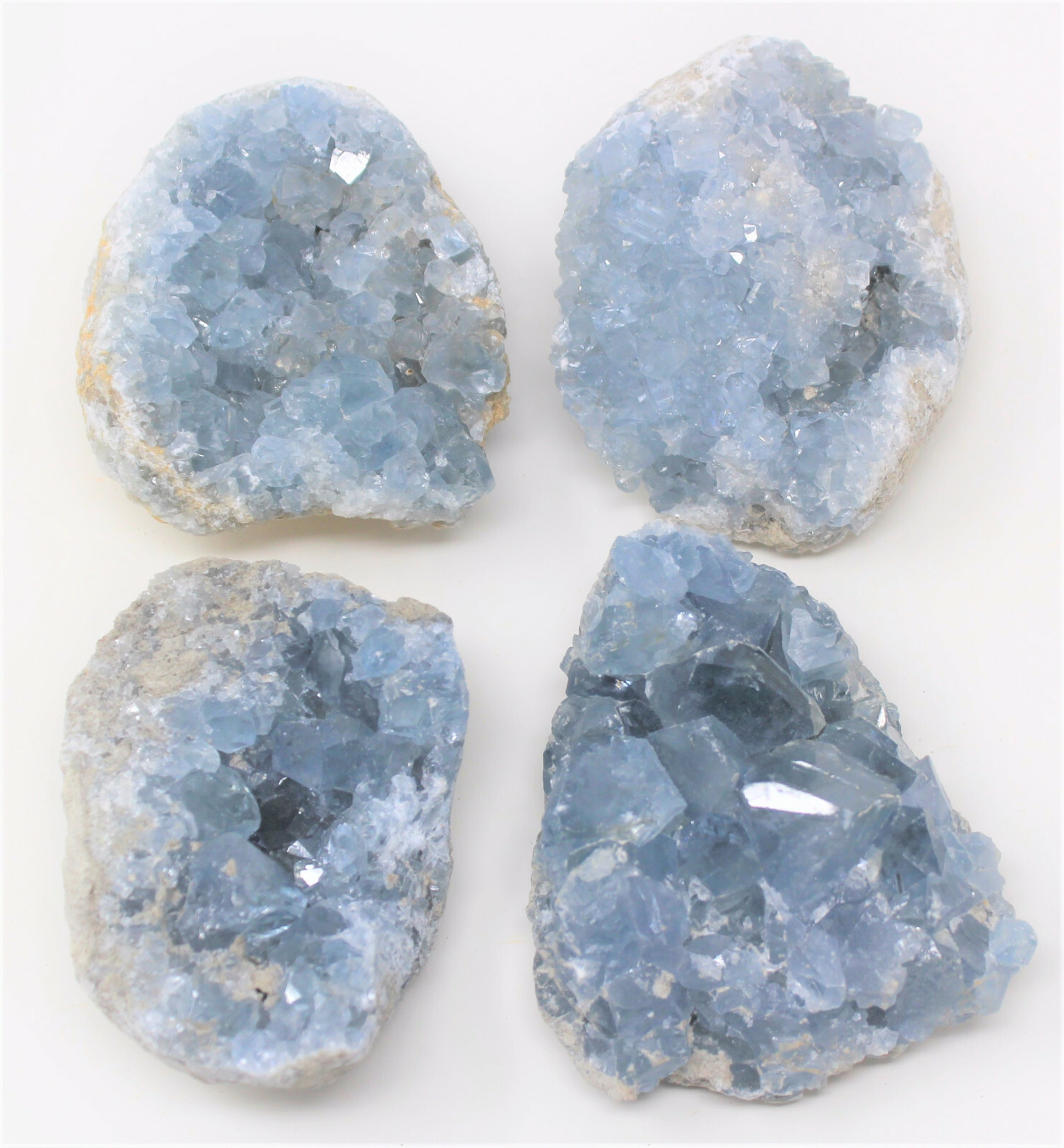 Celestite Cluster 4 – 7 oz: Natural Blue ‘AAA’ Grade Specimens from Madagascar