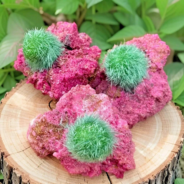 Red Rare Dandelion Zeolite Quartz Crystal Healing Cluster Mineral Specimen Decor
