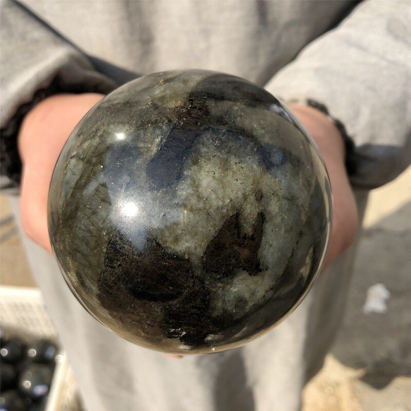 1kg Natural labradorite crystal Ball Quartz Crystal Sphere Reiki