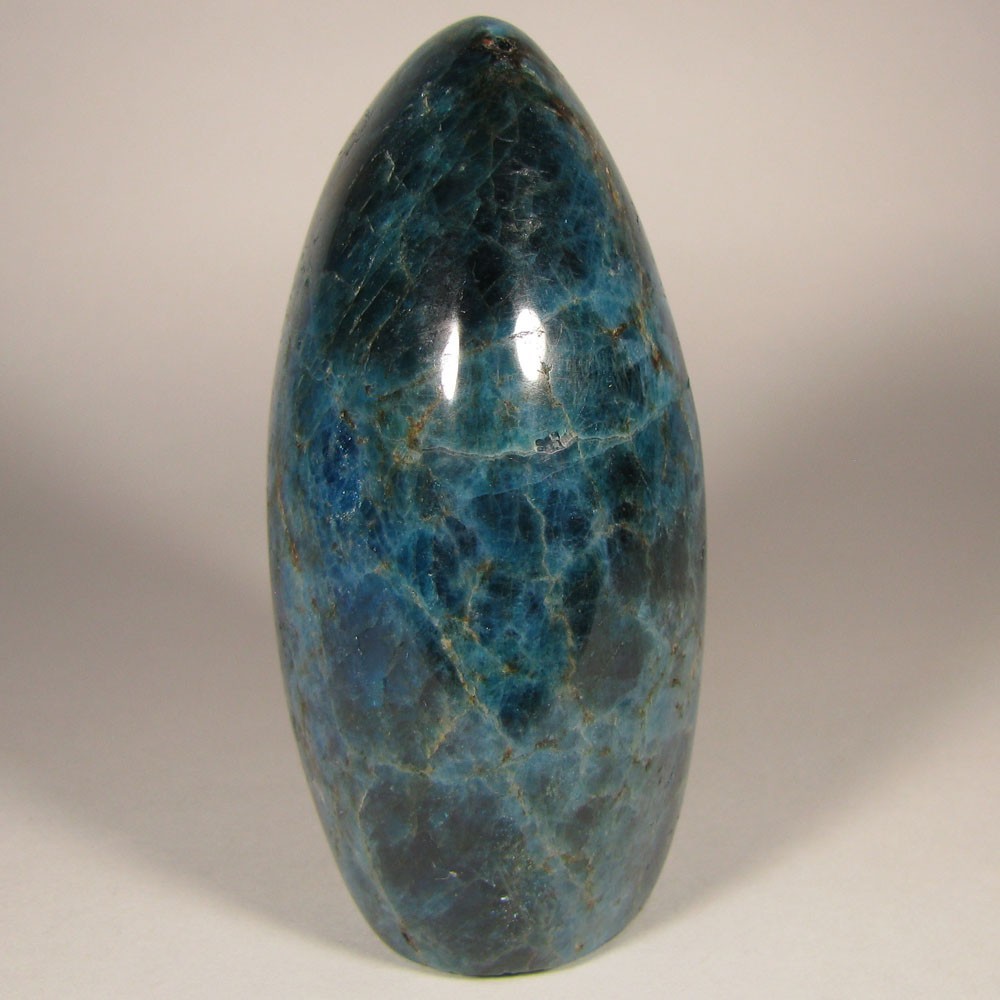 4.1″ Blue APATITE Polished Crystal Freeform Standup – Madagascar – 1.5 lbs.