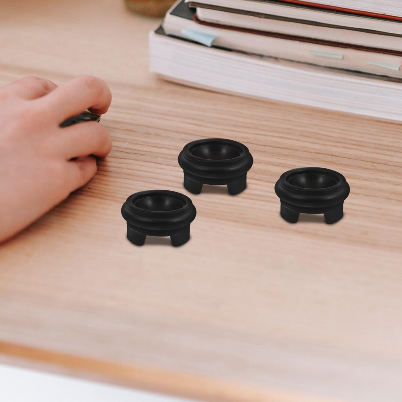 12Pcs Ball Display Stands Wooden Sphere Holders Decorative Gourd Base for Cry…