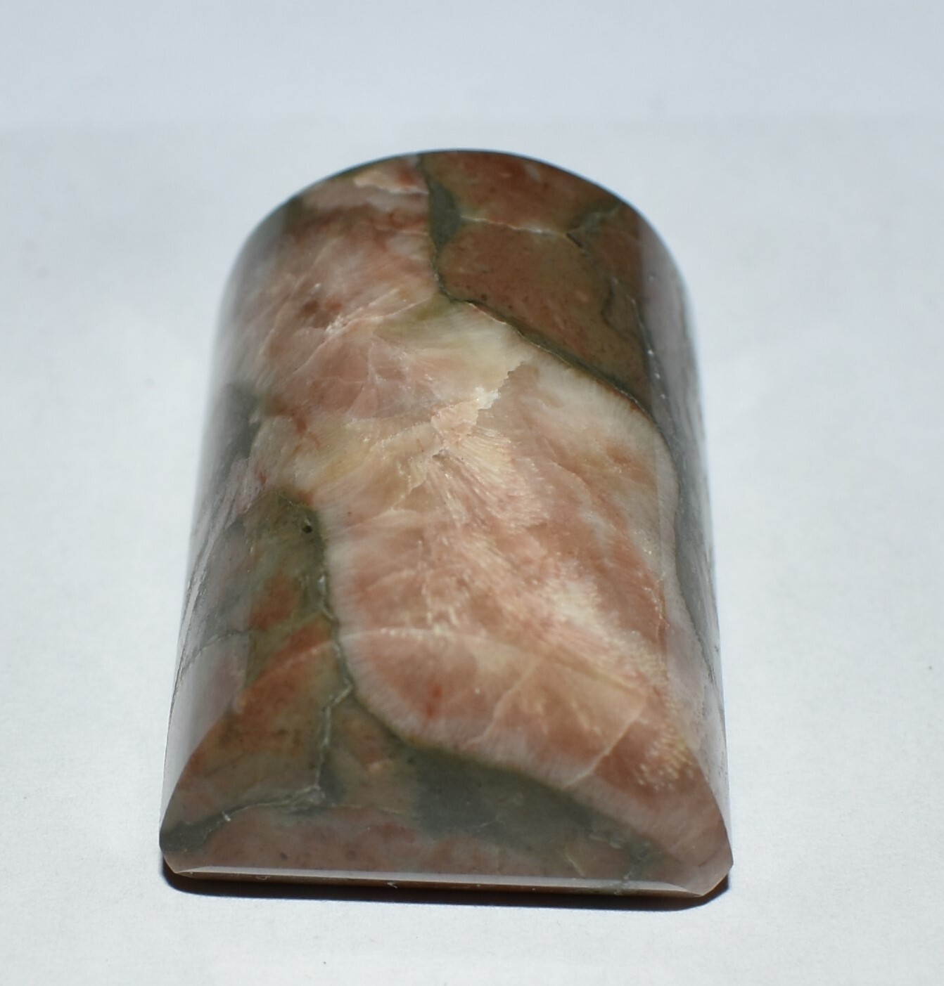 Jade Blue Ridge Specimen North Carolina USA Brown, Olive Green, Pink White Bone