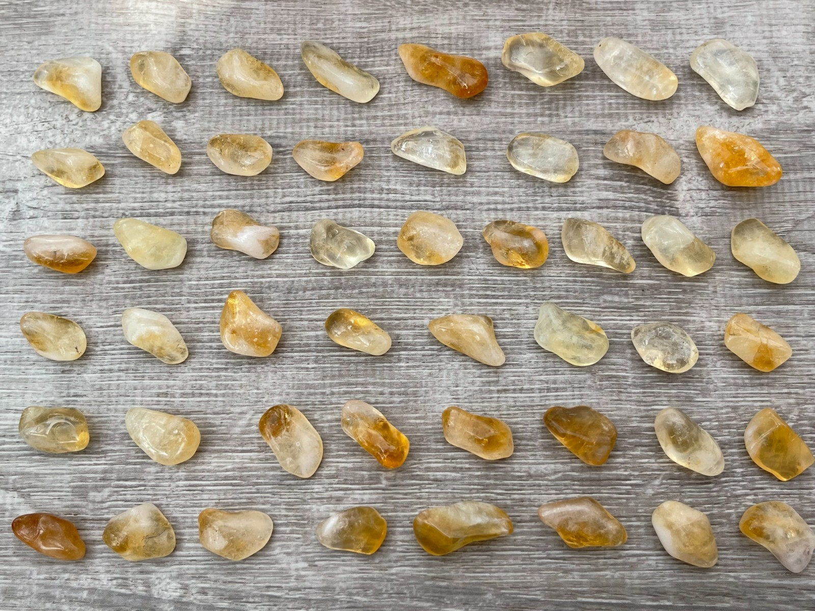 Grade A++ Citrine Tumbled Stone, 0.7″-0.85″ Tumbled Heated Citrine,Pick How Many