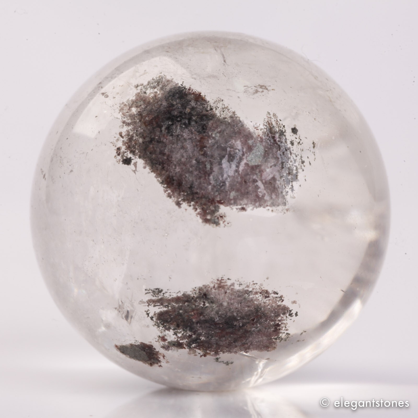 66g36mm Natural Garden/Phantom/Ghost/Lodolite Quartz Crystal Sphere Healing Ball