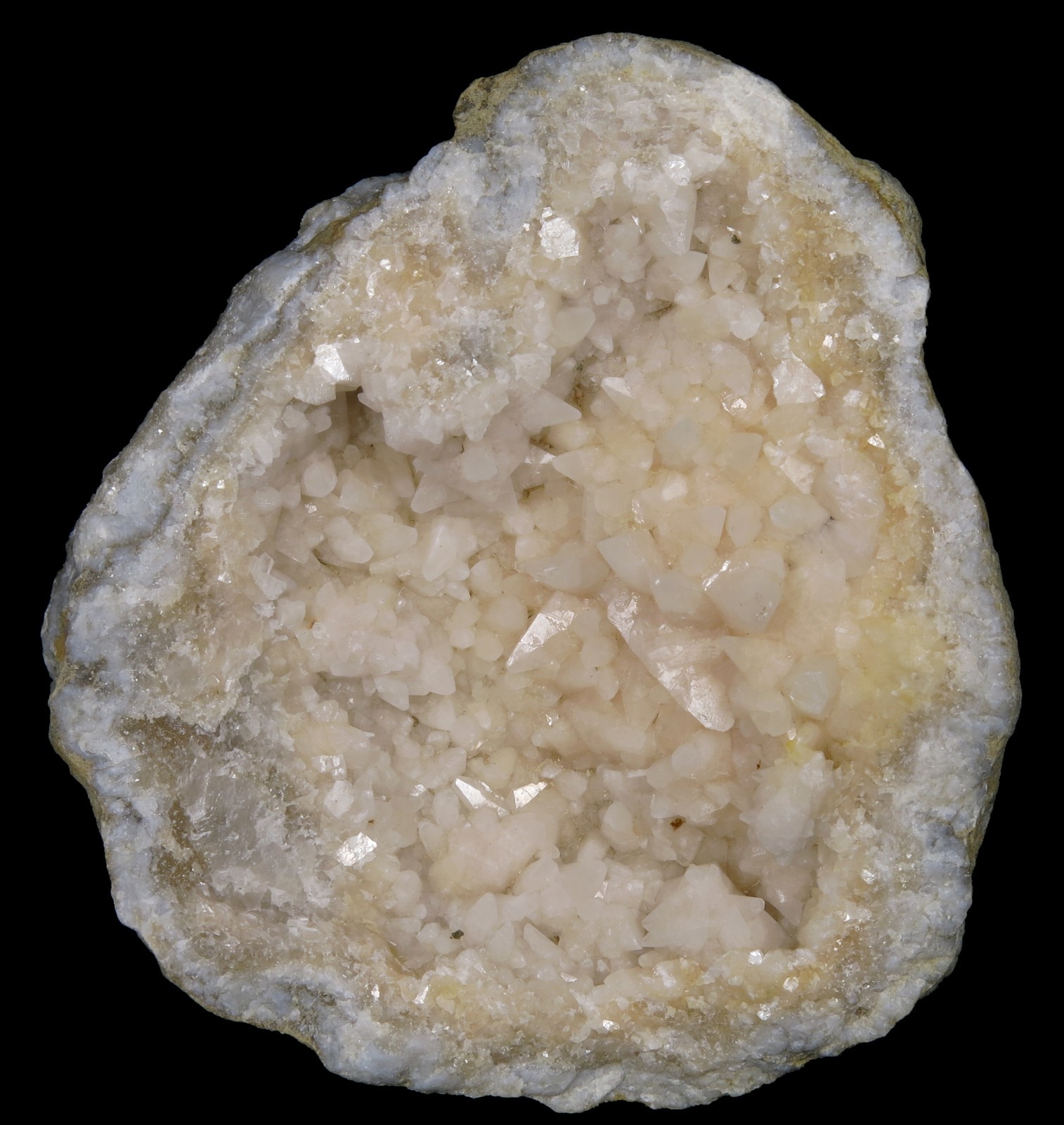 Pink Dogtooth Calcite with large crystal group 2-1/2″ Keokuk geode !!!