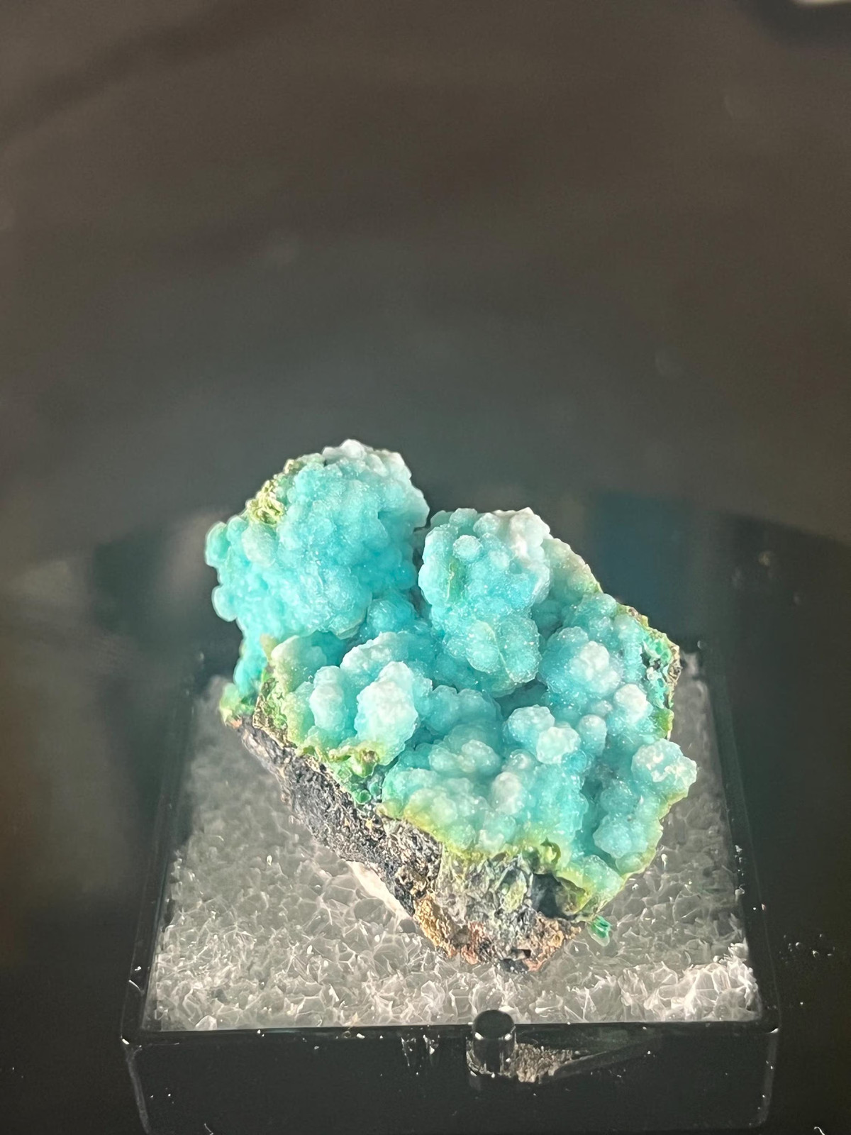 Chrysocolla with quartz thumbnail mineral specimen from the Planet Mine, Arizona