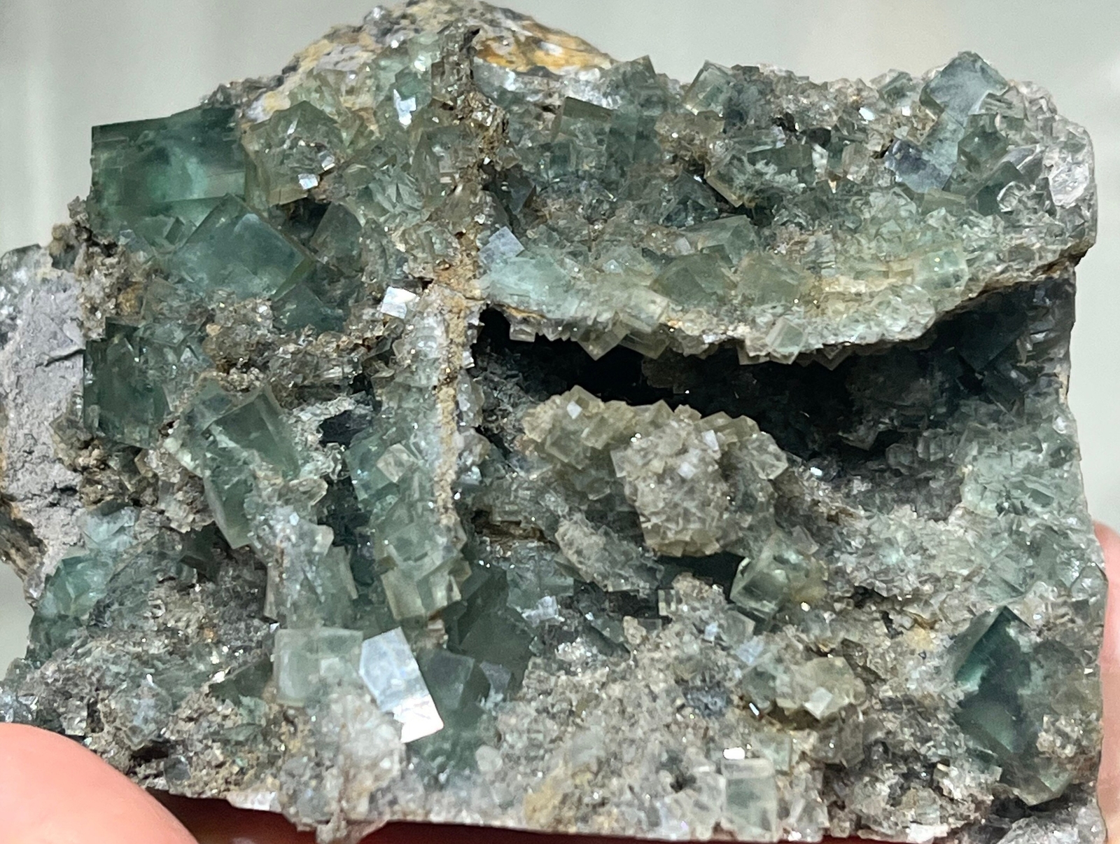 Xianghualing Fluorite Cubes on Matrix – from Hunan, China