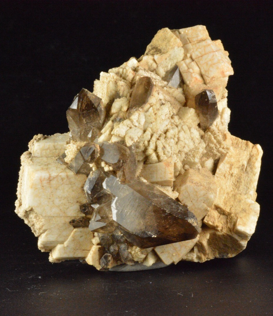 Smoky Quartz, Microcline Feldspar, Mineral Mountains, Utah