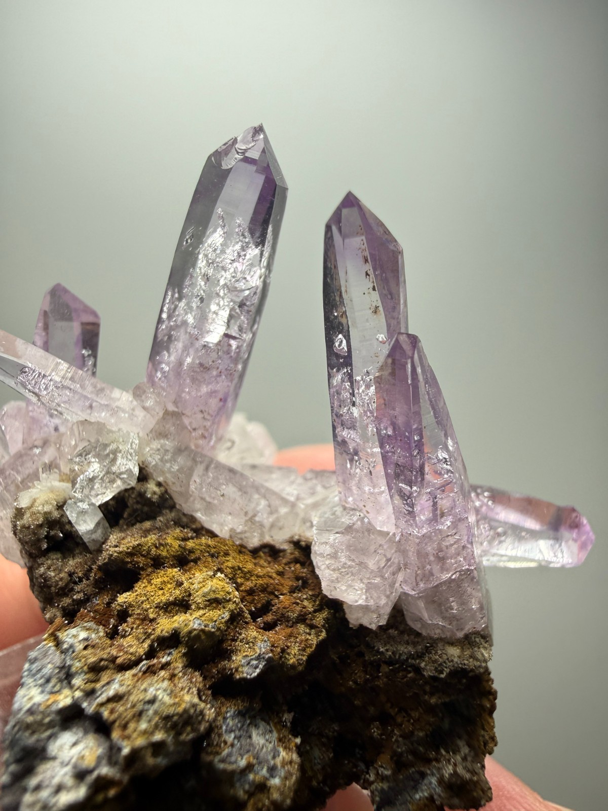 Light Amethyst Cluster on Matrix- Las Vigas de Ramirez, Mexico- SALE!!! $35!!!